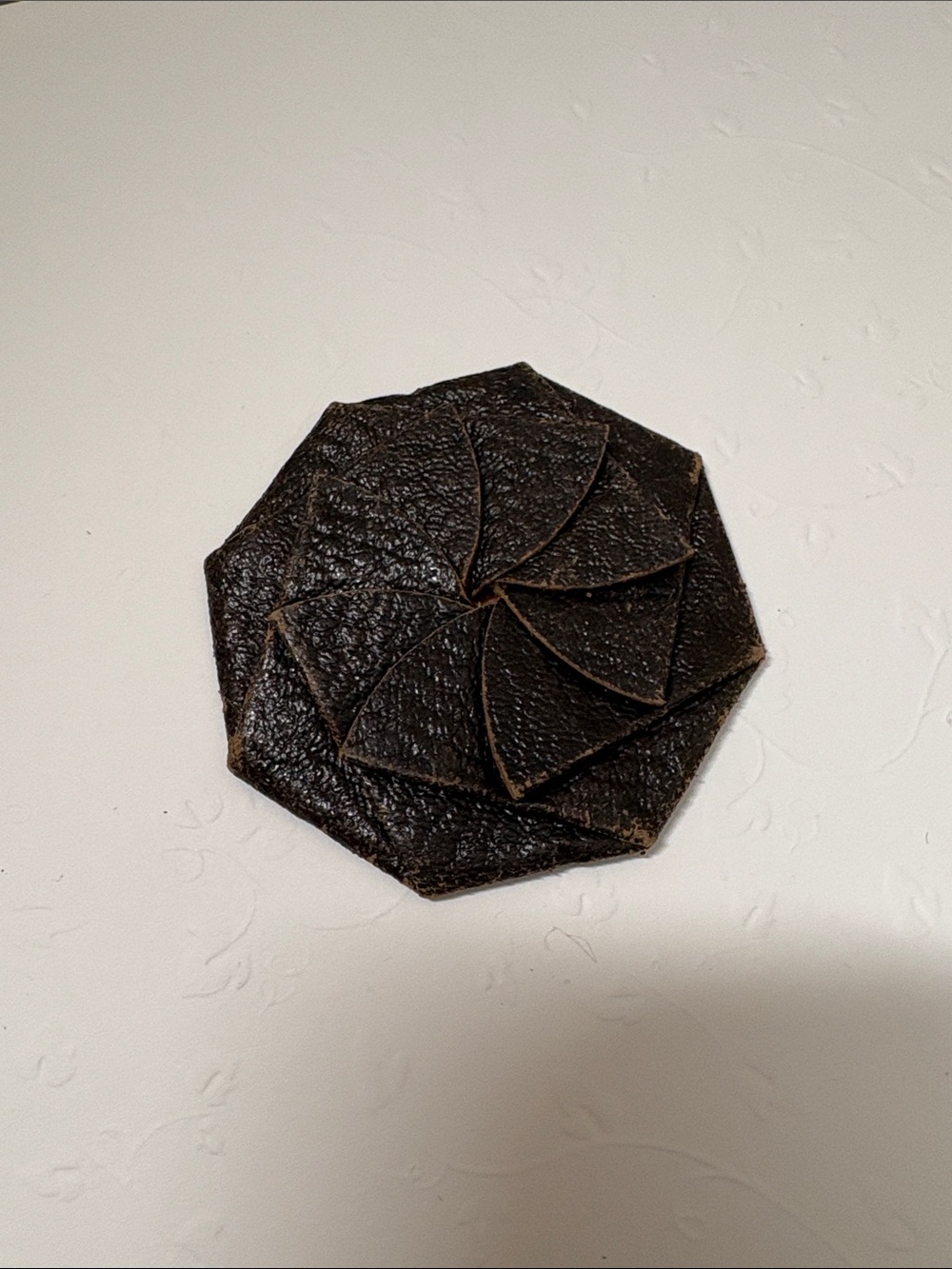 Antique Rich Brown Leather Coin Purse
